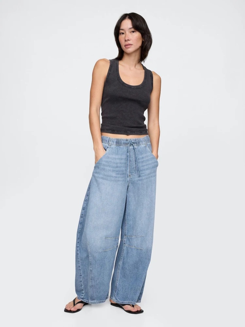 GAP Light Wash Blue Mid Rise UltraSoft Easy Horseshoe Jeans